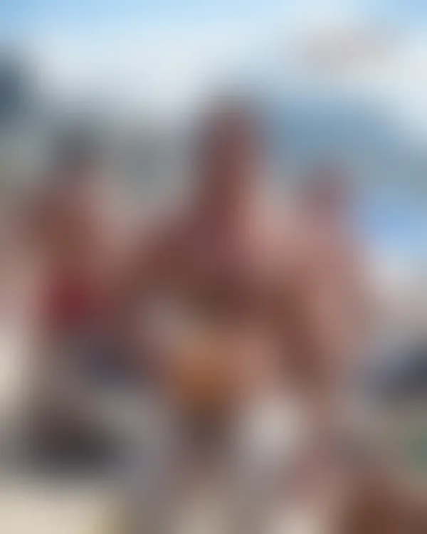 Muscular men on a sunlit beach next to rugged soldiers in military vehicles beside dimly lit bar scenes exuding raw masc